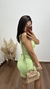Vestido Canelado Ribana Alça Curto Manuela Verde Menta na internet