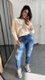 Calça Jeans Skinny Mom Elastano Destroyed Cintura Alta Lavagem Média na internet