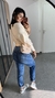 Calça Jeans Skinny Mom Elastano Destroyed Cintura Alta Lavagem Média - loja online