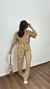 Conjunto Plissado Cropped Calça Pantalona Zaira Gold Dourado na internet
