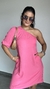 Vestido Curto Manga Nula Com Elastico Viscose Serena Rosa - comprar online