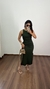 Vestido Canelado Ribana Longuete Longo Regata Fenda Bruna Verde Militar - Menta Pimenta Rosa - Loja de roupas femininas - estilo - Moda básica - atemporal - estilosa