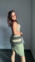 Vestido Canelado Ribana Midi Regata Tradicional Fenda Laís Verde Oliva - Menta Pimenta Rosa - Loja de roupas femininas - estilo - Moda básica - atemporal - estilosa