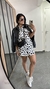 Camisa Viscose Alongada Over Yasmin Estampada Vaca Vaquinha Branco - comprar online