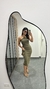 Vestido Canelado Ribana Midi Frente Única Fenda Traseira Talia Verde Militar na internet