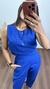 Conjunto Calça Regata Linho Luíza Azul Royal - comprar online