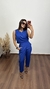 Conjunto Calça Regata Linho Luíza Azul Royal