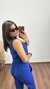 Conjunto Calça Regata Linho Luíza Azul Royal na internet