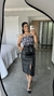 Saia Midi Corino Faixa Eloá Preta