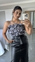 Saia Midi Corino Faixa Eloá Preta - Menta Pimenta Rosa - Loja de roupas femininas - estilo - Moda básica - atemporal - estilosa