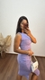 Conjunto Canelado Ribana Saia Midi Blusa Regata Cropped Heloísa Lavanda - comprar online