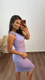 Vestido Canelado Ribana Midi Fenda Cruzada Regata Sabrina Lavanda na internet