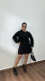 Conjunto Tricô Mousse Blusa Manga Longa Saia Raquel Preto na internet