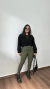 Conjunto Tricô Mousse Blusa Manga Longa Saia Raquel Preto na internet