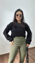 Conjunto Tricô Mousse Blusa Manga Longa Saia Raquel Preto - loja online