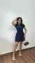 Imagem do Body Poliamida Manga Curta Viena Azul Marinho