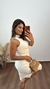 Vestido Canelado Ribana Midi Regata Gola Alta Cecília Off White na internet