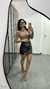Imagem do Blusa Canelada Ribana Cropped Manga Longa Nude Chocolate