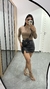 Blusa Canelada Ribana Cropped Manga Longa Nude Chocolate - comprar online
