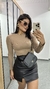 Blusa Canelada Ribana Cropped Manga Longa Nude Chocolate - comprar online