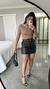 Blusa Canelada Ribana Manga Longa Recortes Jasmine Nude Chocolate - Menta Pimenta Rosa - Loja de roupas femininas - estilo - Moda básica - atemporal - estilosa