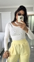 Blusa Canelada Ribana Manga Longa Recortes Jasmine Off White - Menta Pimenta Rosa - Loja de roupas femininas - estilo - Moda básica - atemporal - estilosa