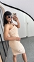 Vestido Canelado Ribana Midi Nula Manga Laura Pêssego - loja online