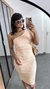 Vestido Canelado Ribana Midi Nula Manga Laura Pêssego - comprar online