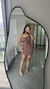 Vestido Canelado Ribana Alça Franzido Maitê Nude Chocolate - comprar online