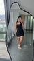 Vestido Canelado Ribana Alça Franzido Maitê Preto na internet