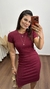 Vestido Canelado Ribana Midi Tradicional Manga Curta Erika Marsala - Menta Pimenta Rosa - Loja de roupas femininas - estilo - Moda básica - atemporal - estilosa
