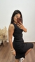 Conjunto Canelado Ribana Saia Midi Blusa Regata Cropped Heloísa Preto na internet