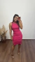 Vestido Canelado Ribana Midi Regata Gola Alta Cecília Pink