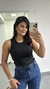 Blusa Canelada Ribana Regata Sofia Preta