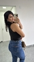 Blusa Canelada Ribana Regata Sofia Preta na internet