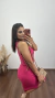 Vestido Canelado Ribana Midi Regata Gola Alta Cecília Pink na internet