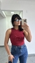 Blusa Canelada Ribana Regata Sofia Marsala