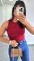 Blusa Canelada Ribana Regata Sofia Marsala na internet
