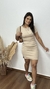 Vestido Canelado Ribana Classic Curto Nude na internet