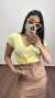 T-shirt Tee Camiseta Blusa Viscolycra Podrinha Amarelo Manteiga - comprar online