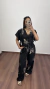 Macacão Viscose Decote Marisa Estampado Preto - comprar online