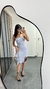 Vestido Canelado Ribana Midi Tomara que Caia Fenda Bojo Beatriz Cinza Mescla - comprar online