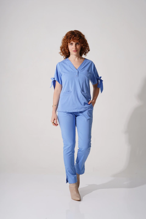 PANTALON TAJO AZULINO DISCONTINUO - comprar online