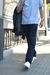 PANTALON CHUPIN NEGRO DISCONTINUO - comprar online