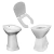 Set Inodoro Corto y Bidet Integral para Discapacitados con tapa - comprar online