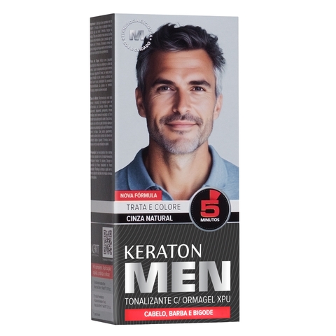 Tonalizante Masculino Cinza Natural - 30ml Keraton