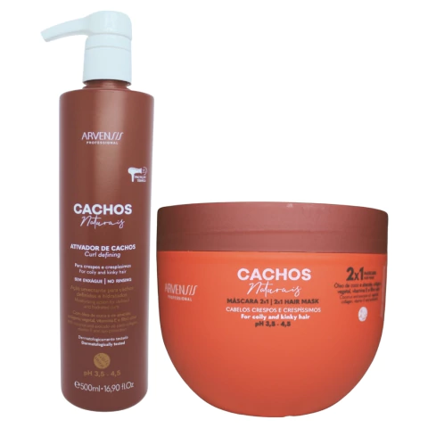 Kit Cachos Arvensis Crespos e Crespíssimos - Ativador 500ml + Máscara 2x1 450g - comprar online