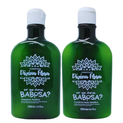 Kit Shampoo e Condicionador Divina Flora Porque Choras, Babosa? 250ml