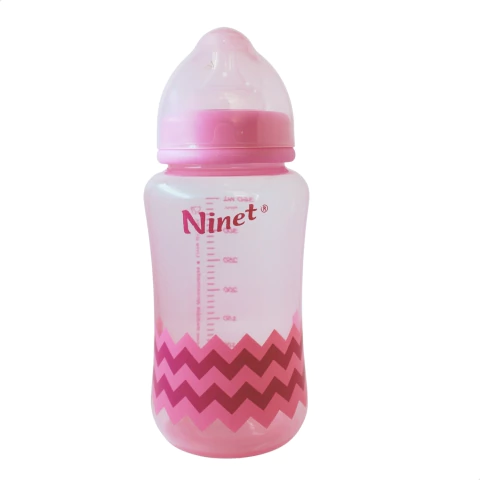 Mamadeira Rosa Bico Redondo Tamanho 2 Livre de BPA 360ml - Ninet