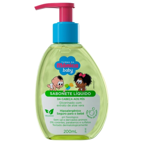 Sabonete Líquido Aloe Vera Turma Da Mônica Baby 200ml